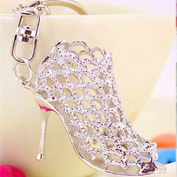 🆕High heel silver purse charm/ key ring - Picture 2 of 4