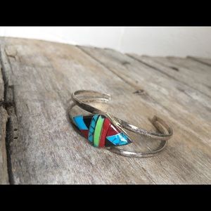 Sterling silver tribal bracelet