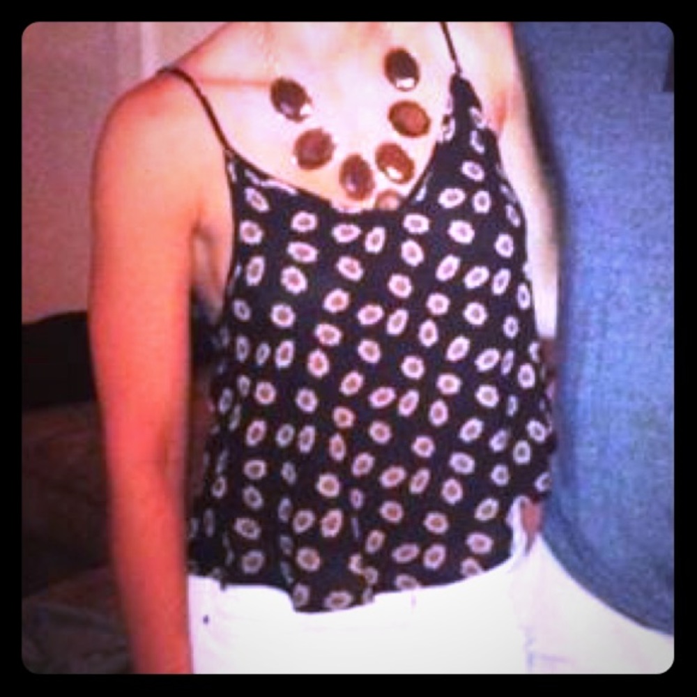 Lulus Daisy Night Black Floral Print Top