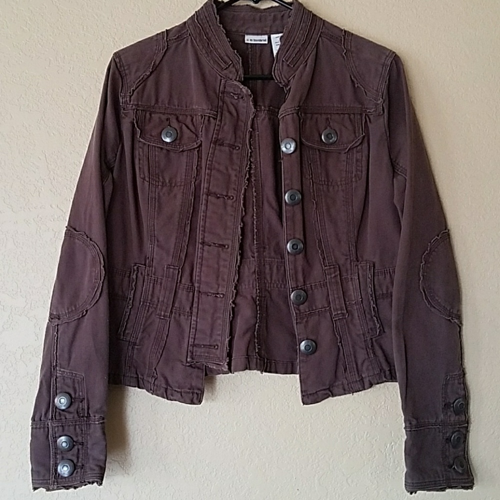 Brown Distressed Style Jacket NWOT