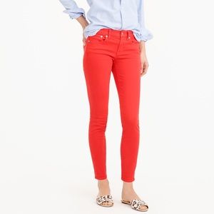 J. Crew Coral toothpick jeans