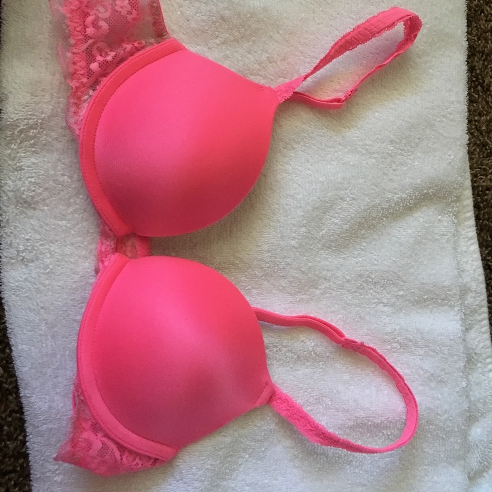 Hot pink bra