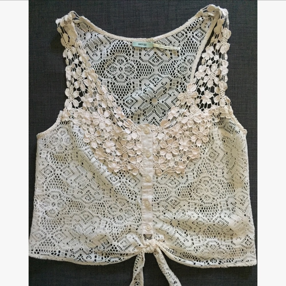 Sheer tank top from Urban Outfitter (Kimchi Blue)