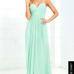 Lulus Small mint long formal dress