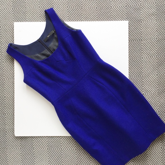 Roni Dresses & Skirts - Stunning Wool Blend Royal Blue Sheath Dress