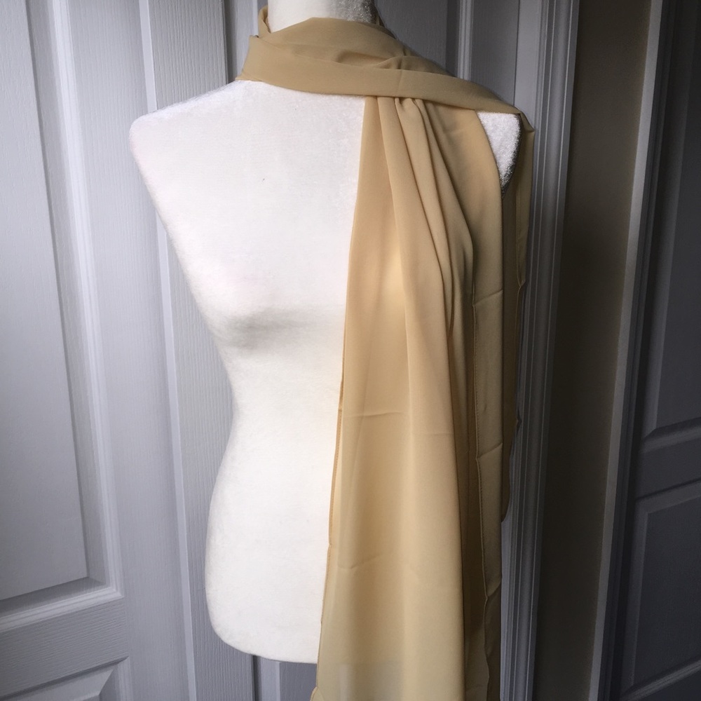 New Chiffon Gold Women's Scarf