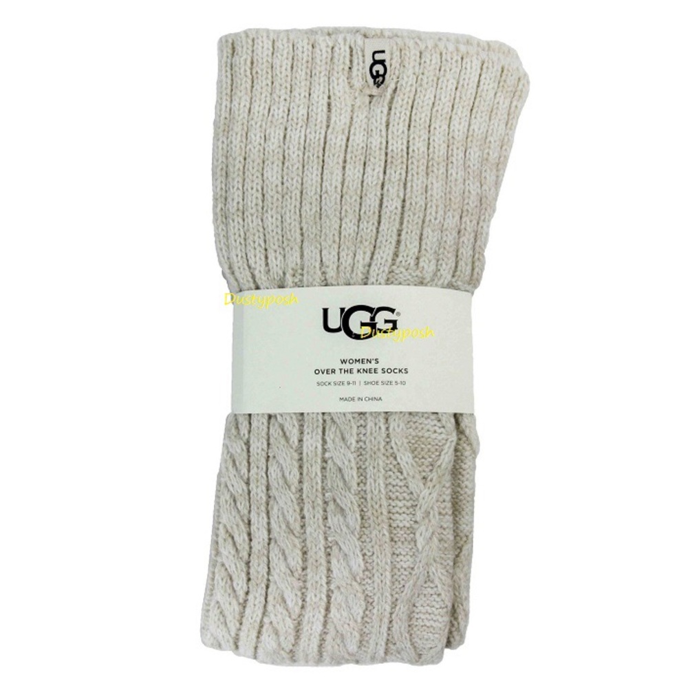 Ugg Cable Knit Over The Knee Thigh High Socks OTK - Picture 6 of 8