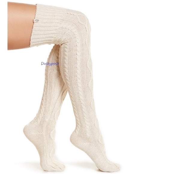 Ugg Cable Knit Over The Knee Thigh High Socks OTK - Picture 5 of 8