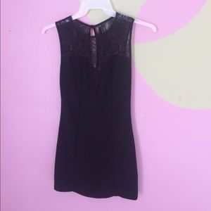 Black Rose Mesh Bodycon Dress