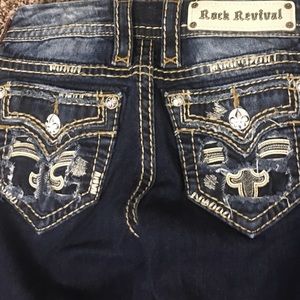 Rock revival size 24 skinny distressed jeans