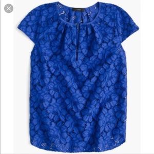 J crew blue lace top. Sz 00