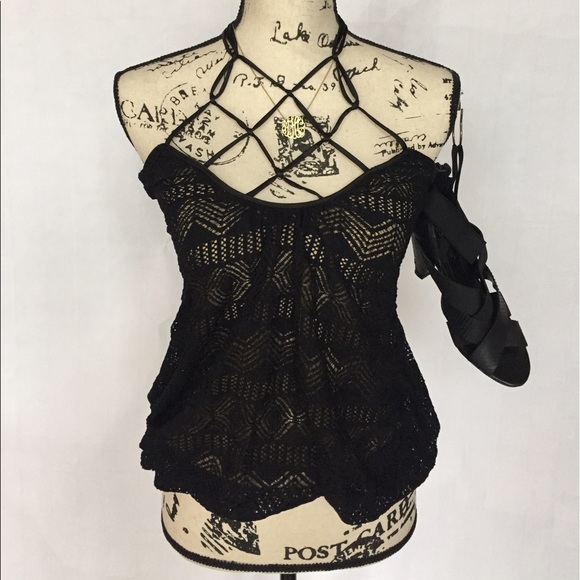 Black lace ARDEN B top - Picture 1 of 2