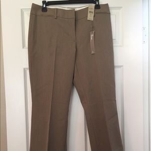 Ann Taylor Loft- Tan Julie Trouser  (Size 8P BNWT)