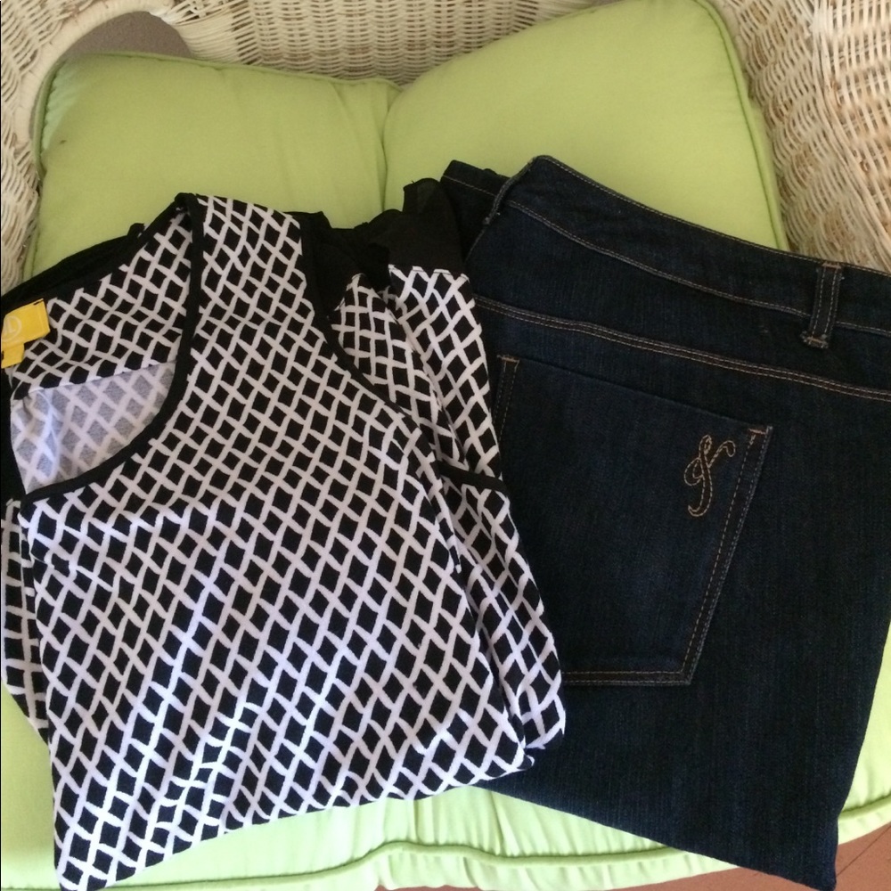 Tunic Tank Denim Shorts Set