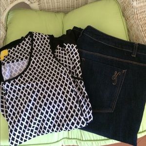 Tunic Tank Denim Shorts Set