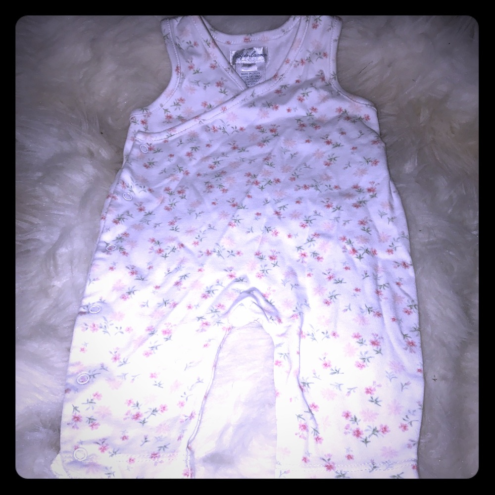 NWOT. Ralph Lauren pink flowered jumper. 3M