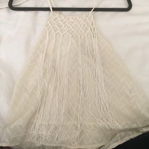 White fringe tank