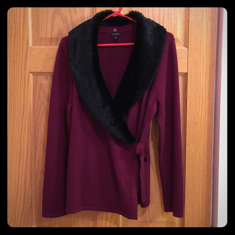 Women's Talbots burgundy sweater