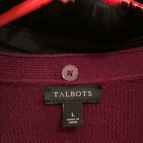 Women's Talbots burgundy sweater - Picture 3 of 8