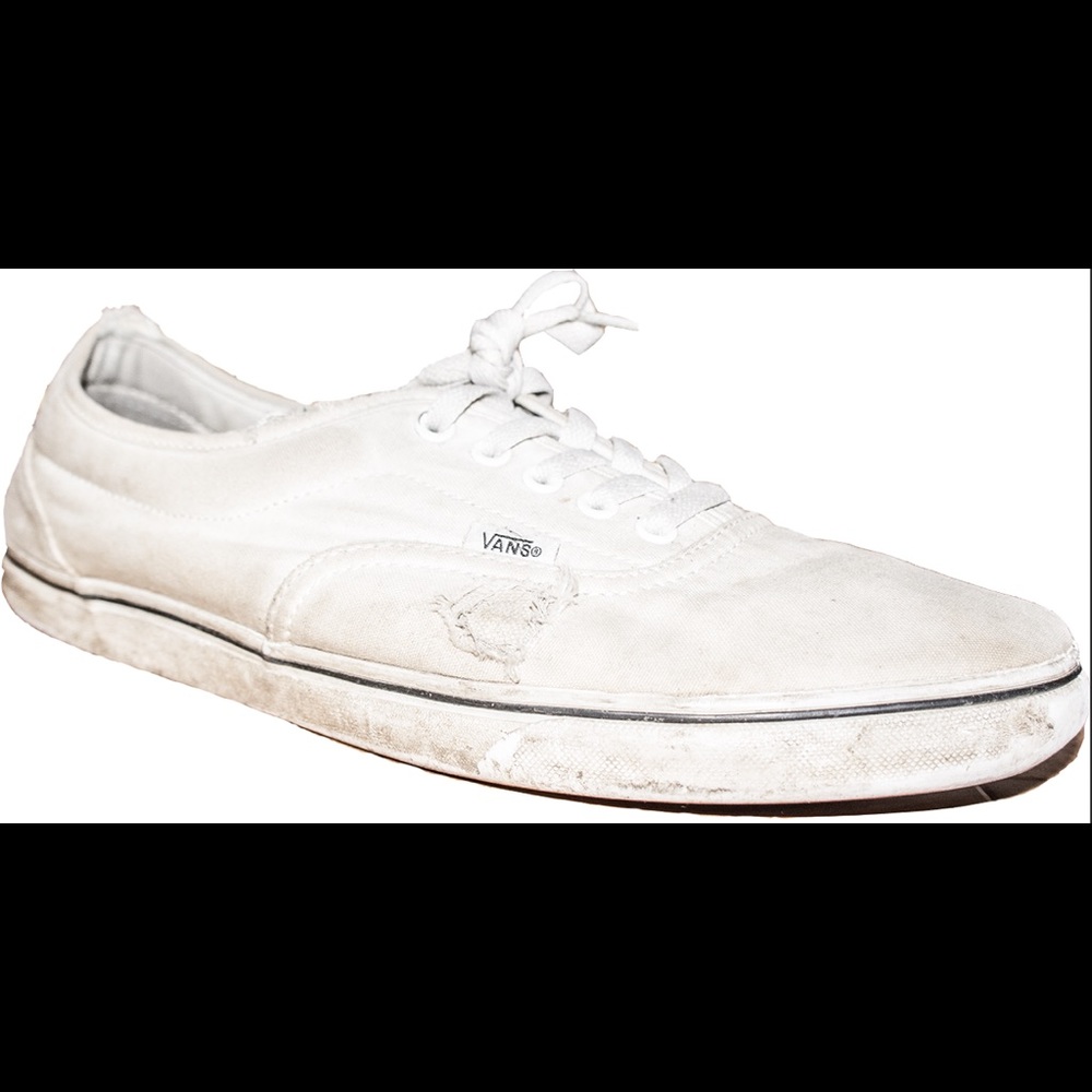 "Damn Daniel" White Vans (Distressed)
