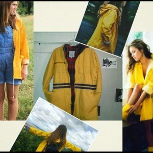Vintage yellow rain jacket