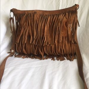 Brandy Melville boho fringe suede
