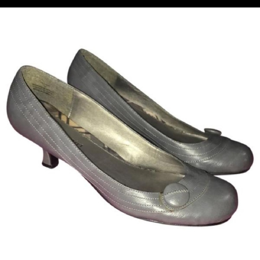 Madden Girl Velour Kitten Heel Round Toe Pumps