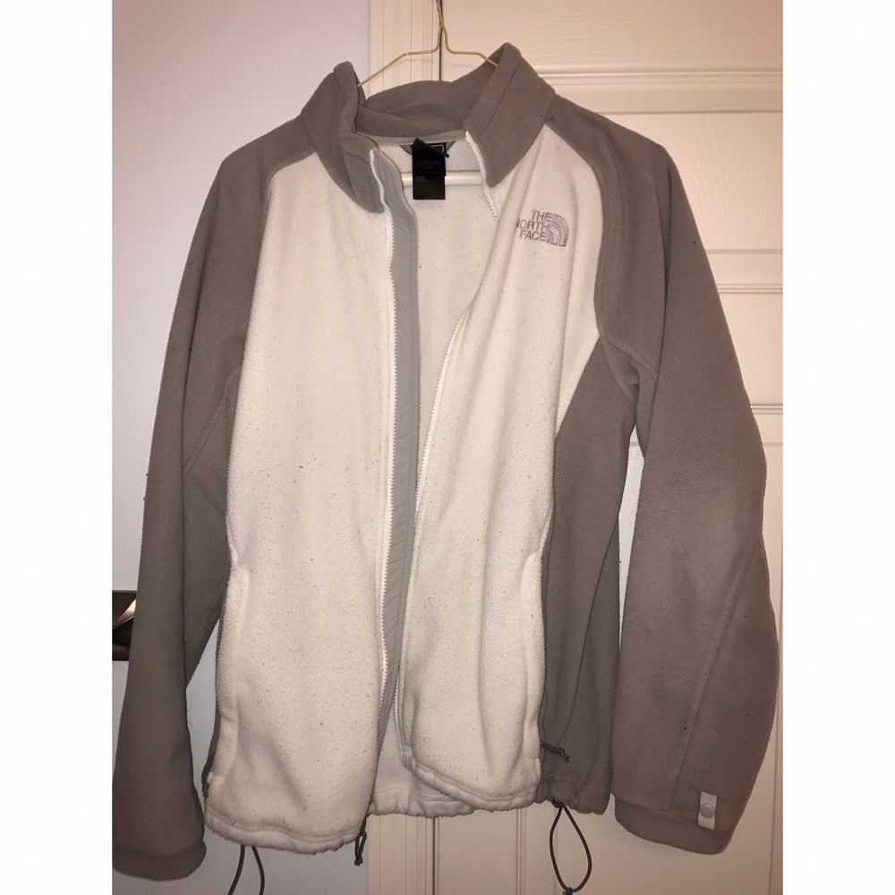 White and grey North Face