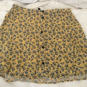 Yellow floral skirt