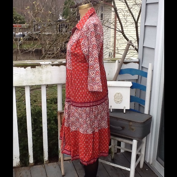 Vtg Hippie INDIA Festival Boho Dress - Picture 2 of 4