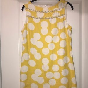 Lilly Pulitzer Yellow and White Polka Dot Dress