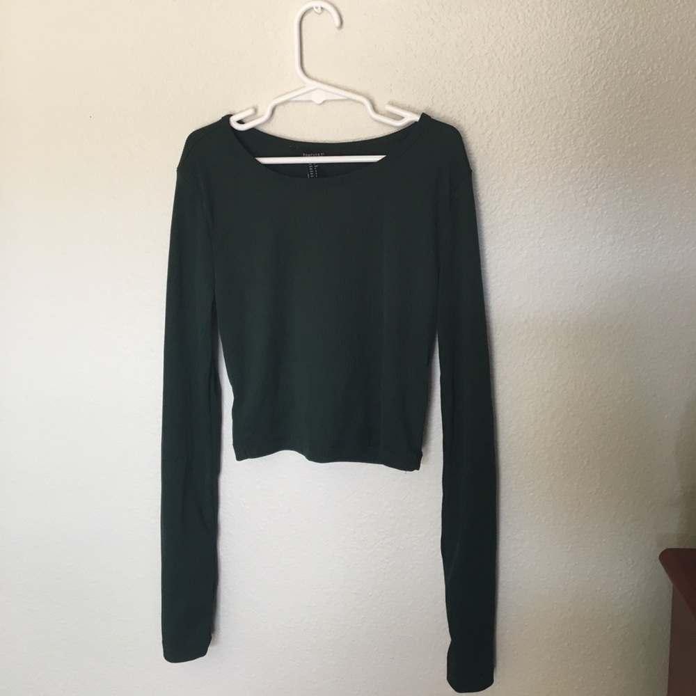 Green Ripped Long Sleeve