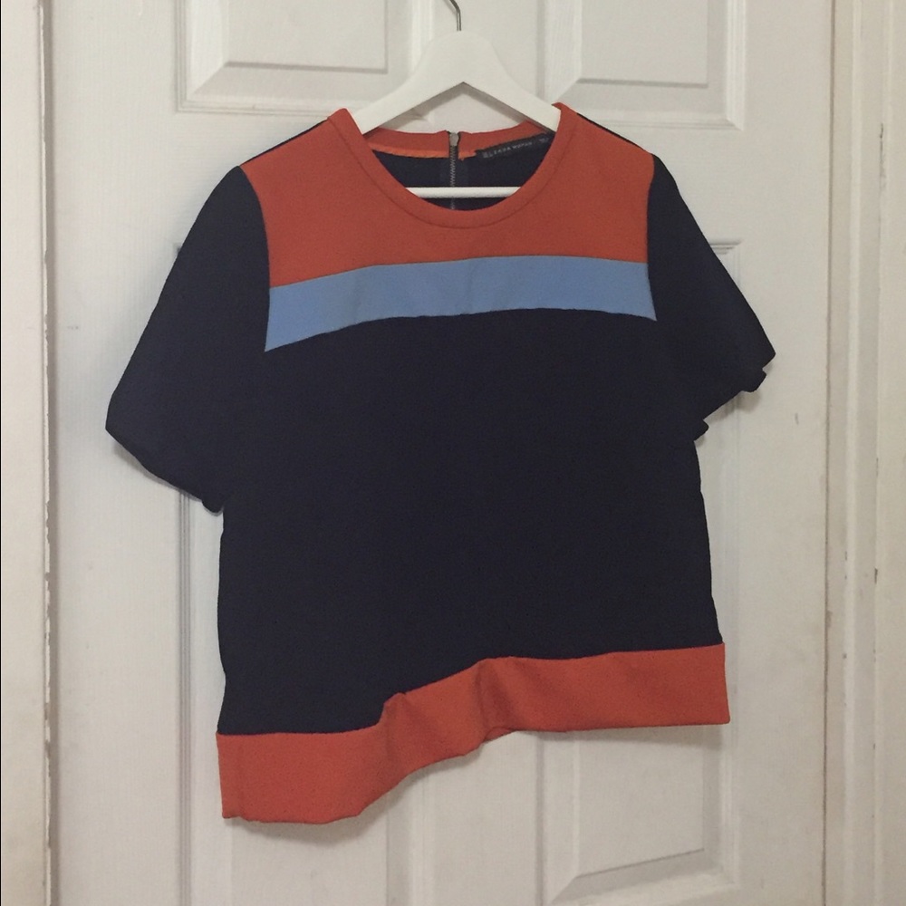 Zara Color Block Top, Suitable For Work - image 1