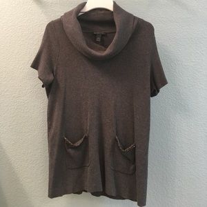 I N C short sleeve cowl neck sweater.