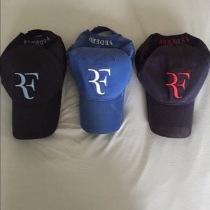 Roger Federer trio of hats! GOAT -- 18 majors.