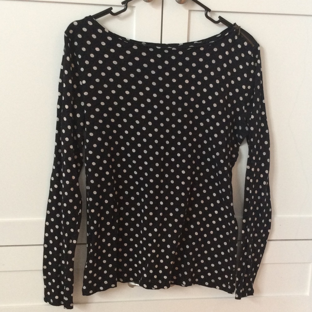 Black top with polka dots