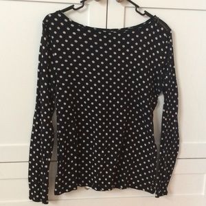 Black top with polka dots