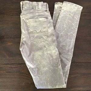 7 for all mankind graphic 25 white grey tan.
