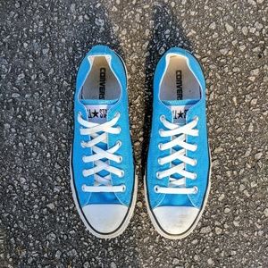 Turquoise Blue Converse Low Top Shoes