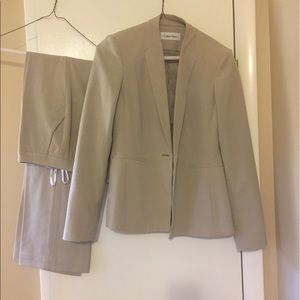 Tan Calvin Klein Pant Suit