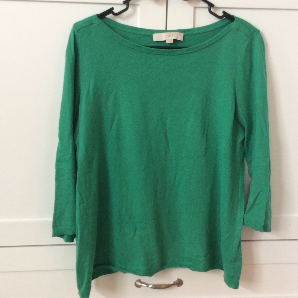 Green boatneck sweater