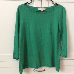 Green boatneck sweater
