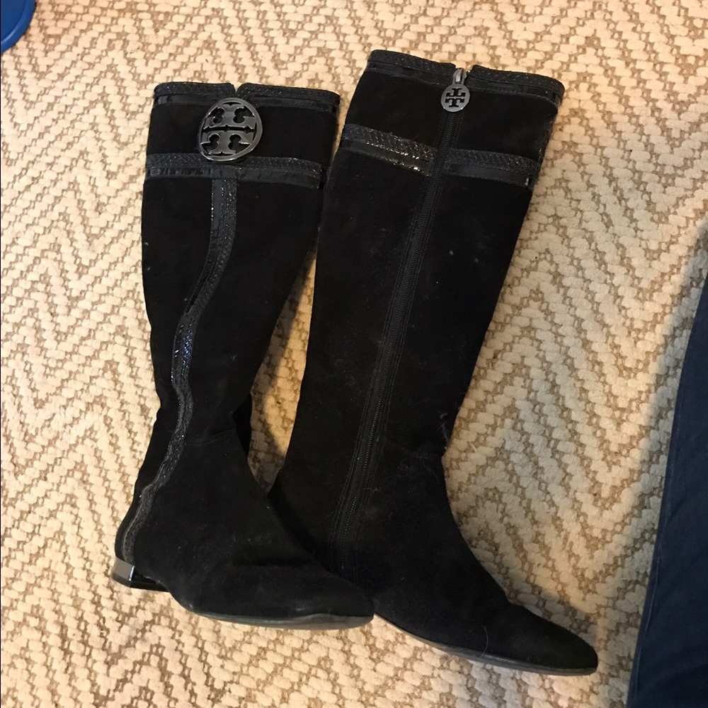 Tory Burch Black Riding Boots