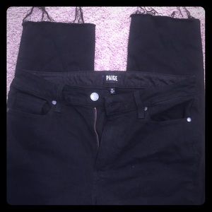 PAIGE Jacqueline Straight - Black Shadow, Raw Hem