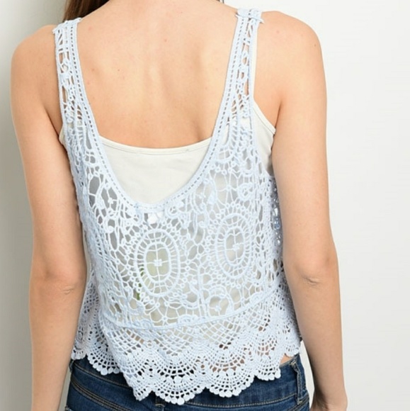 🔴4 FOR $20!   NWT Crochet Tank Top - Picture 2 of 2