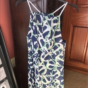 Blue and green anchor dress/ cover up