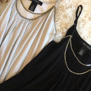 TWO White House Black Market Chain Tank Tops