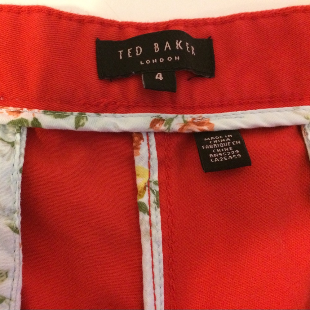 Ted Baker Red Twill Pants