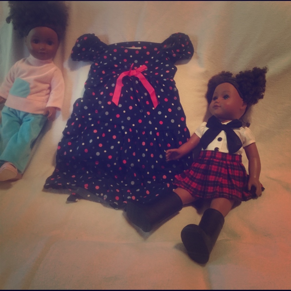 Navy knit 4T school/church dress. Very pretty.