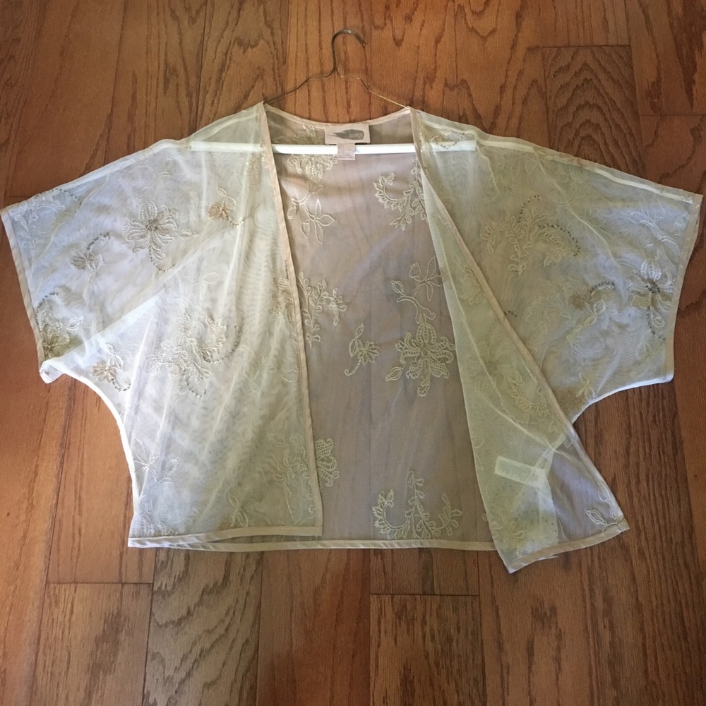 Sheer Beige/Tan Kimono - Picture 1 of 3